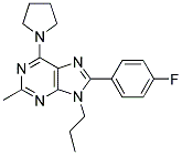 8-(4-FLUOROPHENYL)-2-METHYL-9-PROPYL-6-(PYRROLIDIN-1-YL)-9H-PURINE Struktur