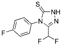 3-DIFLUOROMETHYL-4-(4-FLUOROPHENYL)-4,5-DIHYDRO-1,2,4-TRIAZOL-5(1H)-THIONE Struktur