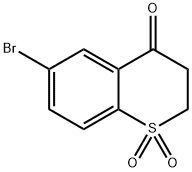 6-bromo-2,3-dihydrothiochromen-1,1-dioxide-4-one Struktur