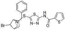 N2-{5-[(2-BENZYL-7-BROMO-2-AZABICYCLO[2.2.1]HEPT-6-YL)THIO]-1,3,4-THIADIAZO L-2-YL}THIOPHENE-2-CARBOXAMIDE Struktur