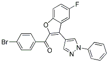 (4-BROMOPHENYL)[5-FLUORO-3-(1-PHENYL-1H-PYRAZOL-4-YL)-1-BENZOFURAN-2-YL]METHANONE Struktur