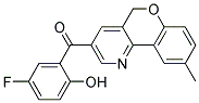 (5-FLUORO-2-HYDROXYPHENYL)(9-METHYL-5H-CHROMENO[4,3-B]PYRIDIN-3-YL)METHANONE Struktur