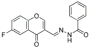 BENZOIC ACID [1-(6-FLUORO-4-OXO-4H-CHROMEN-3-YL)-METH-(E)-YLIDENE]-HYDRAZIDE Struktur