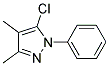 5-CHLORO-3,4-DIMETHYL-1-PHENYLPYRAZOLE,& Struktur