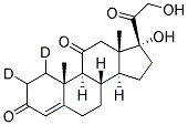 4-PREGNEN-17A,21-DIOL-3,11,20-TRIONE-1,2-D2 Struktur