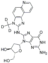 N-(DEOXYGUANOSIN-8-YL)-2-AMINO-3-METHYL-D3-3H-IMIDAZO[4,5-F]QUINOLINE Struktur