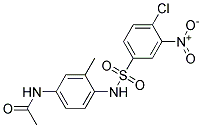 N1-(4-{[(4-CHLORO-3-NITROPHENYL)SULPHONYL]AMINO}-3-METHYLPHENYL)ACETAMIDE Struktur