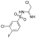 N1-(2-CHLOROETHANIMIDOYL)-3-CHLORO-4-FLUOROBENZENE-1-SULPHONAMIDE Struktur