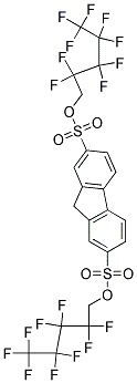 DI(2,2,3,3,4,4,5,5,5-NONAFLUOROPENTYL) 9H-FLUORENE-2,7-DISULPHONATE Struktur