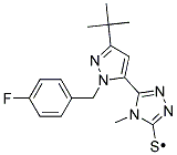 5-[3-(TERT-BUTYL)-1-(4-FLUOROBENZYL)-1H-PYRAZOL-5-YL]-4-METHYL-4H-1,2,4-TRIAZOLE-3-THIO Struktur