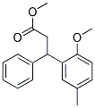 Methyl 3-(2-methoxy-5-methylphenyl)-3-phenylpropanoate Struktur