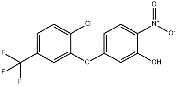 5-[2-Chloro-5-(trifluoromethyl)phenoxy]-2-nitrophenol Struktur