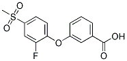 3-[2-Fluoro-4-(methylsulphonyl)phenoxy]benzoic acid Struktur