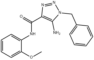 5-Amino-1-benzyl-N-(2-methoxyphenyl)-1H-1,2,3-triazole-4-carboxamide Struktur