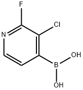 3-Chloro-2-fluoropyridine-4-boronic acid Struktur