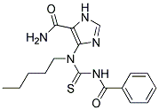 3-benzoyl-1-(5-carbamoyl-1H-imidazol-4-yl)-1-pentylthiourea Struktur