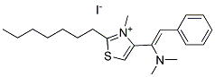 DIMETHYLAMINOSTYRYL HEPTYL METHYL THIAZOLIUM IODIDE Struktur