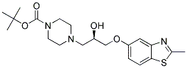 4-[(R)-2-HYDROXY-3-(2-METHYL-BENZOTHIAZOL-5-YLOXY)-PROPYL]-PIPERAZINE-1-CARBOXYLIC ACID TERT-BUTYL ESTER Struktur