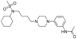 N-{3-[4-(4-CYCLOHEXYLMETHANESULFONYLAMINOBUTYL)PIPERAZIN-1-YL]PHENYL}ACETAMIDE Struktur