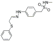 N-METHYL-C-(4-{N'-[2-PHENYLSULFANYL-ETH-(E)-YLIDENE]-HYDRAZINO}-PHENYL)-METHANESULFONAMIDE Struktur