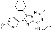 9-CYCLOHEXYL-8-(4-METHOXYPHENYL)-2-METHYL-N-PROPYL-9H-PURIN-6-AMINE Struktur