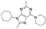 9-CYCLOHEXYL-2,8-DIMETHYL-6-(PIPERIDIN-1-YL)-9H-PURINE Struktur