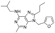 9-((FURAN-2-YL)METHYL)-N-ISOBUTYL-2-METHYL-8-PROPYL-9H-PURIN-6-AMINE Struktur