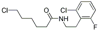 6-CHLORO-N-(2-CHLORO-6-FLUOROPHENETHYL)HEXANAMIDE, TECH Struktur