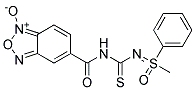 5-[({[(1-METHYL-1-OXO-1-PHENYL-LAMBDA~6~-SULFANYLIDENE)AMINO]CARBOTHIOYL}AM INO)CARBONYL]-2,1,3-BENZOXADIAZOL-1-IUM-1-OLATE Struktur