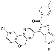 [3-(6-CHLORO-10H-9-OXA-4-AZA-PHENANTHREN-2-YL)-5-FLUORO-BENZOFURAN-2-YL]-P-TOLYL-METHANONE Struktur