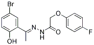 N'-[(1E)-1-(5-BROMO-2-HYDROXYPHENYL)ETHYLIDENE]-2-(4-FLUOROPHENOXY)ACETOHYDRAZIDE Struktur