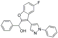 [5-FLUORO-3-(1-PHENYL-1H-PYRAZOL-4-YL)-1-BENZOFURAN-2-YL](PHENYL)METHANOL Struktur