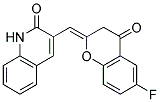 3-[6-FLUORO-4-OXO-CHROMAN-(3E)-YLIDENEMETHYL]-1H-QUINOLIN-2-ONE Struktur