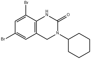 6,8-DIBROMO-3-CYCLOHEXYL-3,4-DIHYDRO-2(1H)-QUINAZOLINONE Struktur