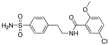 4-[2-(5-CHLORO-2-METHOXYBENZAMIDO)ETHYL]BENZENE SULFONAMIDE Struktur