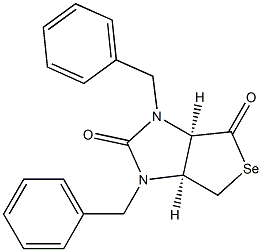 (3AS, 4AR)-1,3-DIBENZYLDIHYDRO-1H-SELENOLO[3,4-D]IMIDAZOLE-2,4-(3H,3AH)DIONE Struktur