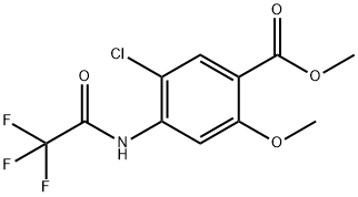 METHYL 5-CHLORO-2-METHOXY-4-TRIFLUOROACETAMIDOBENZOATE Struktur