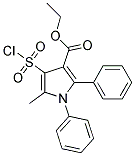 ETHYL 3-CHLOROSULPHONYL-1,5-DIPHENYL-2-METHYLPYRROLE-4-CARBOXYLATE, TECH. Struktur