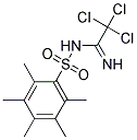 N1-(2,2,2-TRICHLOROETHANIMIDOYL)-2,3,4,5,6-PENTAMETHYLBENZENE-1-SULPHONAMIDE Struktur