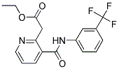 ETHYL 2-(3-{[3-(TRIFLUOROMETHYL)ANILINO]CARBONYL}PYRID-2-YL)ACETAT Struktur