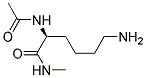 (S)-2-(acetylamino)-6-amino-N-methylhexanamide Struktur