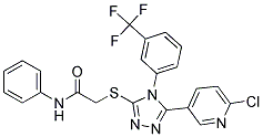 N1-Phenyl-2-({5-(6-chloropyridin-3-yl)-4-[3-(trifluoromethyl)phenyl]-4H-1,2,4-triazol-3-yl}thio)acetamide Struktur