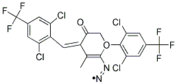 methyl 1-[2,6-dichloro-4-(trifluoromethyl)phenyl]-4-{[2,6-dichloro-4-(trifluoromethyl)phenyl]methylene}-5-oxo-4,5-dihydro-1H-pyrazo Struktur