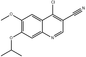 4-CHLORO-7-ISOPROPOXY-6-METHOXY-QUINOLINE-3-CARBONITRILE Struktur