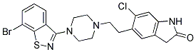 5-{2-[4-(7-BROMO-BENZO[D]ISOTHIAZOL-3-YL)-PIPERAZIN-1-YL]-ETHYL}-6-CHLORO-1,3-DIHYDRO-INDOL-2-ONE Struktur