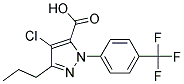 4-CHLORO-3-PROPYL-1-[4-(TRIFLUOROMETHYL)PHENYL]-1H-PYRAZOLE-5-CARBOXYLIC ACID Struktur