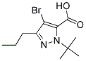 4-BROMO-1-(1,1-DIMETHYLETHYL)-3-PROPYL-1H-PYRAZOLE-5-CARBOXYLIC ACID Struktur