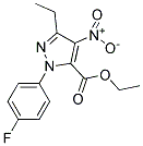 3-ETHYL-1-(4-FLUOROPHENYL)-4-NITRO-1H-PYRAZOLE-5-CARBOXYLIC ACID ETHYL ESTER Struktur