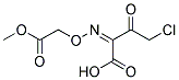 4-chloro-2-(z)-methoxycarbonxylmethoxyimino-3-oxo butyric acid Struktur