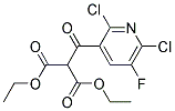 Ethyl-3-(2,6-Dichloro-5-Fluoro-3-Pyridyl)-2-Ethoxycarbonyl-3-Oxopropionate Struktur